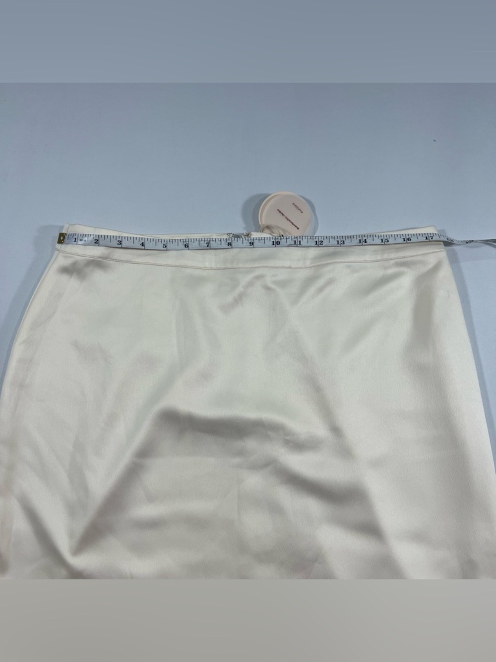 Camila Coelho Mora Fringe Mini Skirt Pearl White Satin NWT XL Festival - Picture 6 of 9